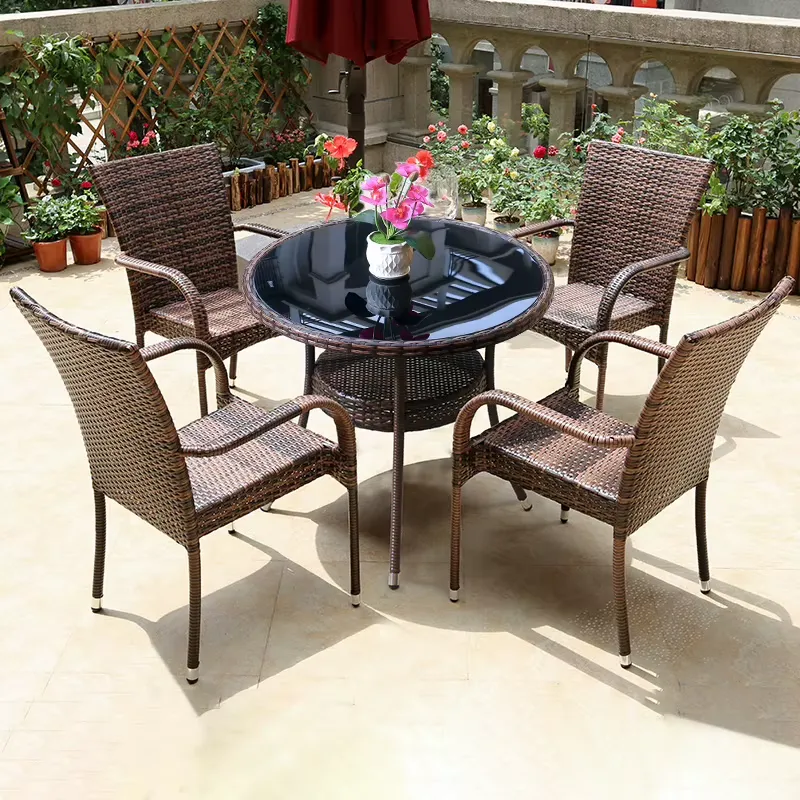 Outdoor Furniture Prices - Небольшой металлический кофейный столик из ротанга,