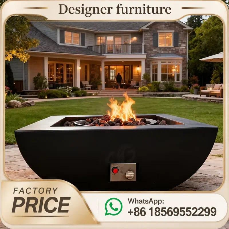 Outdoor Furniture Fire Table - Индивидуальный уличный газовый стол-очаг из стали