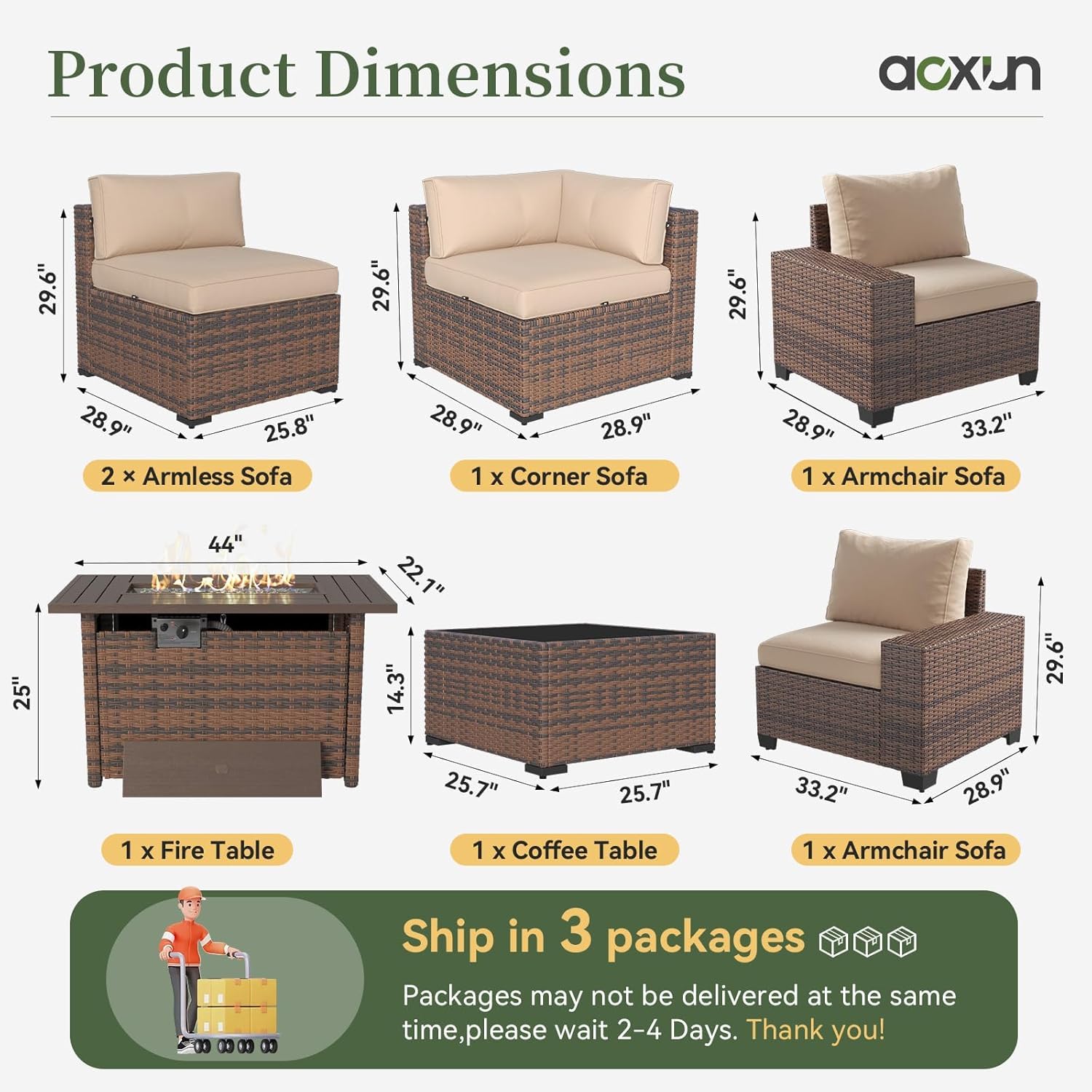 7-местный комплект садовой меб – обзор и цена Outdoor Furniture Fire Table