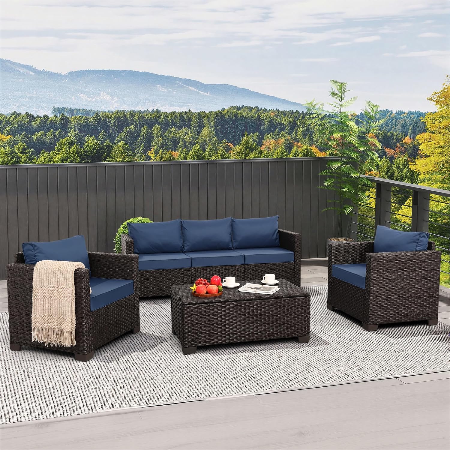 4-местный комплект садовой меб – обзор и цена Outdoor Furniture Fire Table