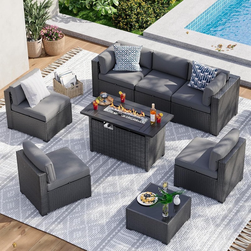 Набор садовой мебели Aoxun из  – обзор и цена Outdoor Furniture Fire Table